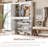 54.7" Hall Tree with Integrated Shoe Cabinet and Mirrored Cabinet Door, Coat Hanger, Entryway Bench, 4-in-1 Design, 2 Flip Drawers, 4 Hooks and 2 Cabinets for Entrance,Living Room