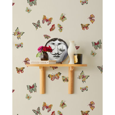 Papillons Papier peint | Traditionnel / rouleau - 27 po x 30 pi