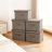 4Pack Storage Box With Flip Lid, Cotton And Linen Fabric Storage Box, Foldable Shelf Clothes Storage Cube, With Handle, Used For Wardrobe, Closet-109170217