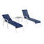 Ensemble de chaise longue d'extérieur en fer Gulten-157140022-157140023