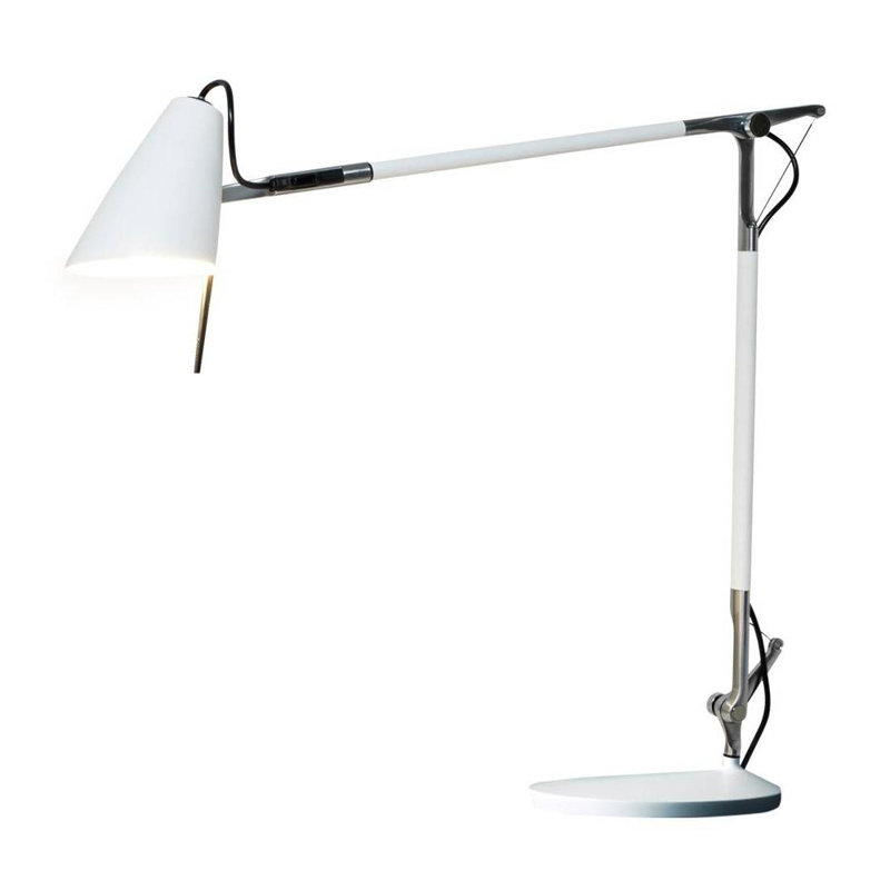 Lampe de bureau 24,8 po Gundelinda, Blanc