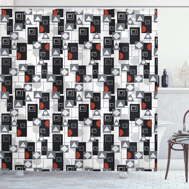 Shower Curtain with Hooks Included, 84"H x 69"W