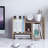 Desktop Organizer Office Storage Rack Adjustable Wood Display Shelf - Free Style Double H Display - Grey Oak