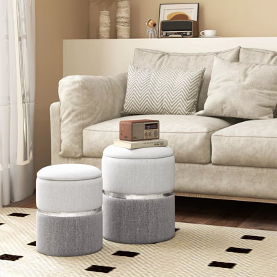 Celicia 35cm Wide Solid Colour Cube Ottoman