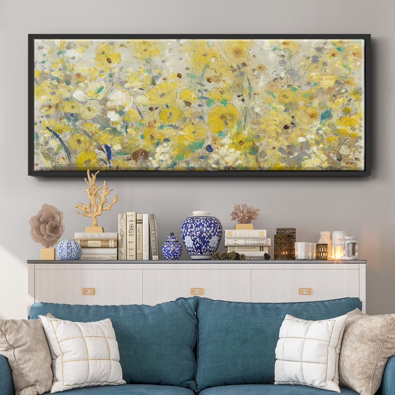 «Cheerful Garden I», toile encadrée, H 20 po x l 50 po