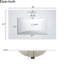 Meuble-lavabo de 76 cm avec lavabo en céramique, design moderne blanc, 2 portes et étagère, fermeture amortie, construction stable, dimensions des portes : 76 cm.
