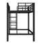 Lit mezzanine simple en métal noir TG