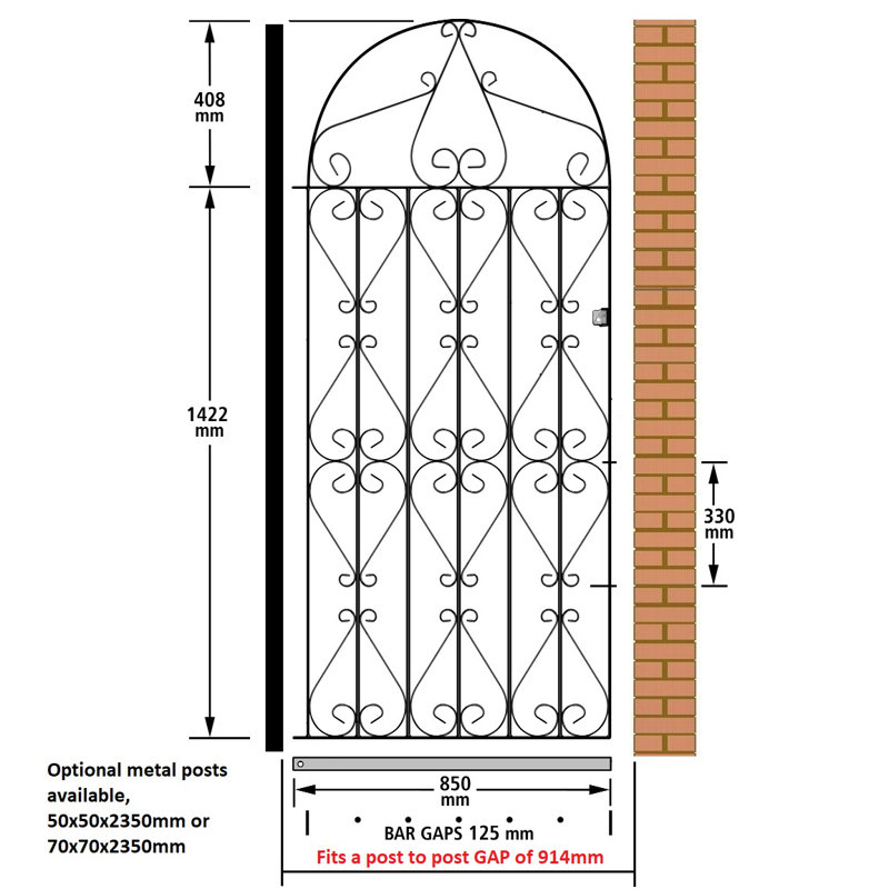 Uriegas Gate Fencing, 91cm W X 183cm H