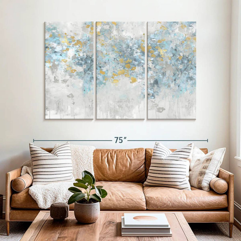 Avery Charmed Aqua, 32" H x 50" W