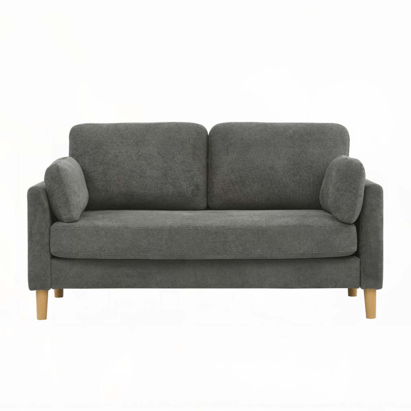 Upholstered 2-Seater Sofa, Gray