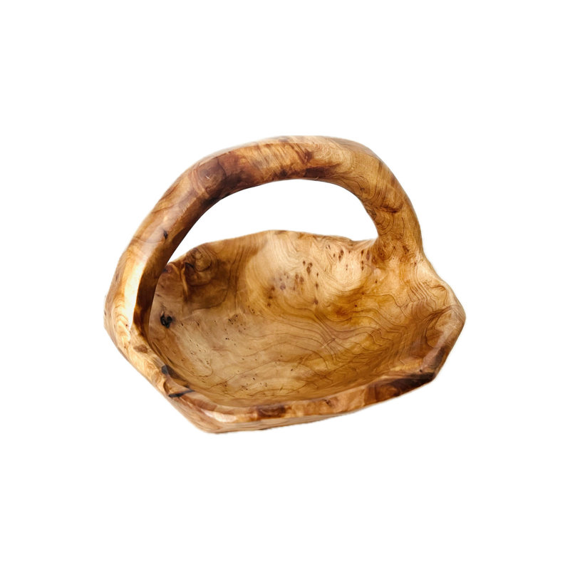 Millwood Pines Wooden Root Decorated Basket