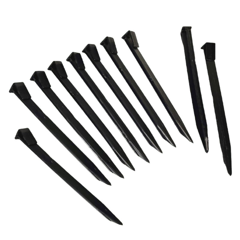 Bordure de piquets de terrasse noire H 9,5 po x l 0,75 po, Noir