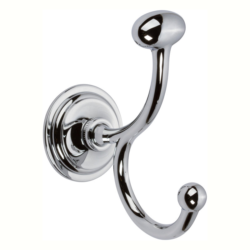 London Terrace Double Robe Hook, Polished Chrome