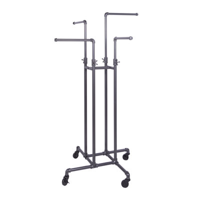 Aquin 43'' Metal Rolling Clothing Rack