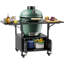 Table de barbecue d'extérieur pour barbecue Big Egg, chariot de barbecue en métal avec 2 panneaux pliants, compatible avec un grand œuf vert, Kamado Joe Jr