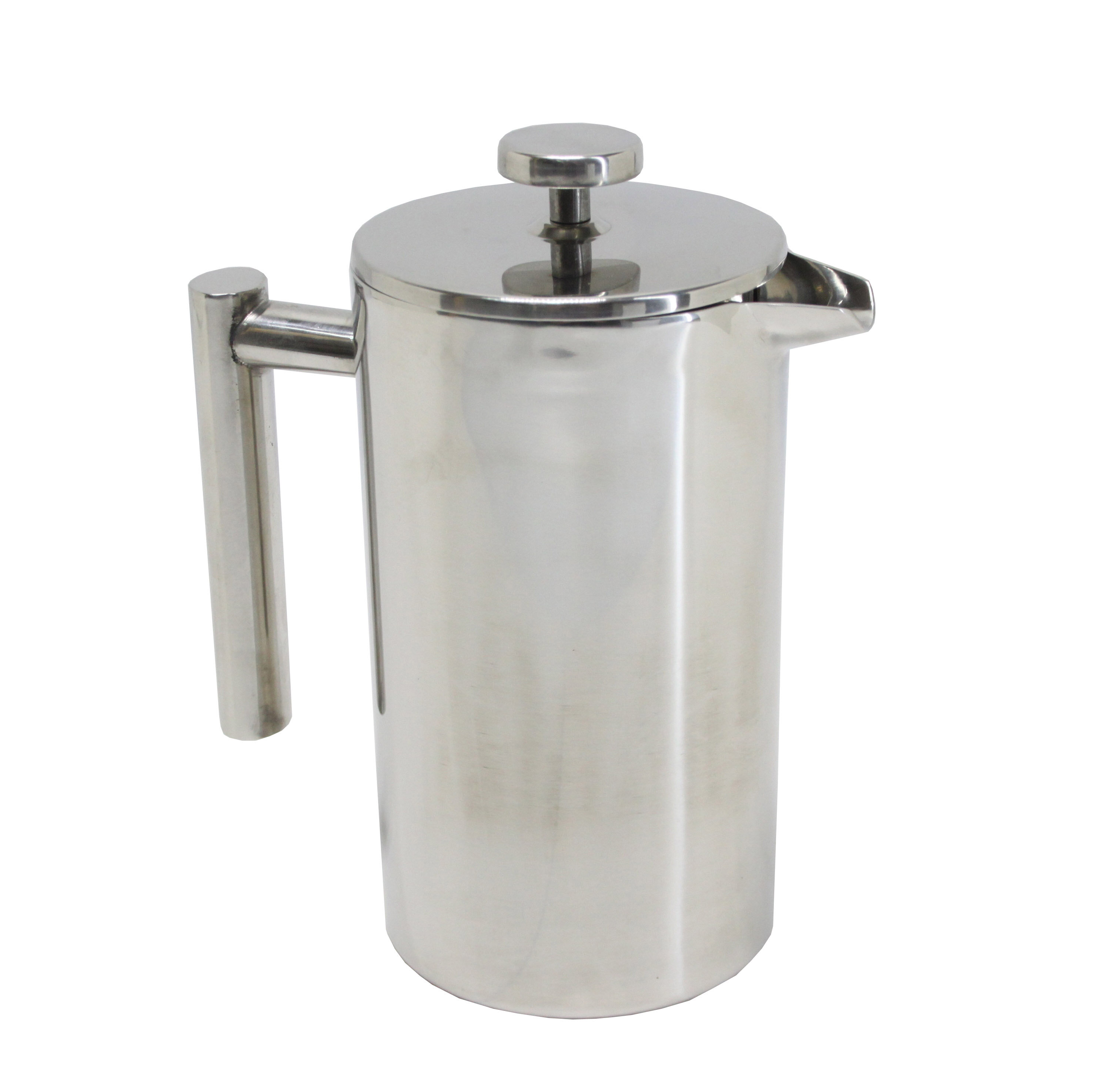 Admired by Nature French Press Coffee Maker, Maximum Flavor Coffee Brewer, Silver, ABN5M010-SS