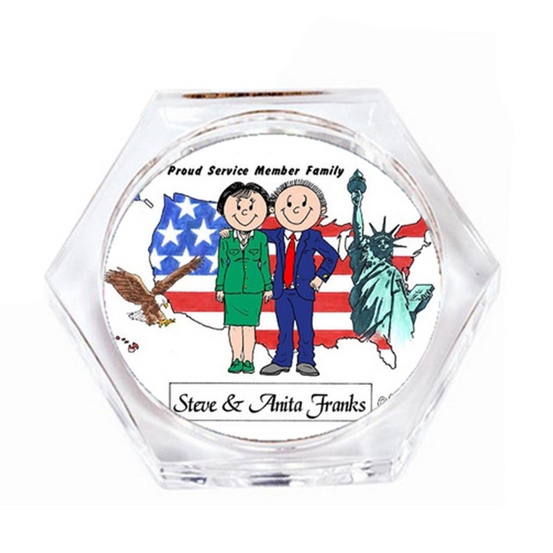 Ensemble de 4 sous-verres personnalisables sous-verres patriotiques, Oui