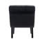 Chaise sans accoudoirs en velours pour le bureau - Coussin en mousse épaisse, pieds en bois d'hévéa, décoration élégante de style noir-942737069