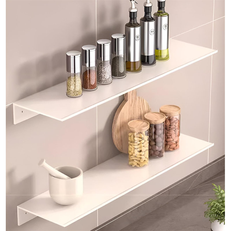 Tablette murale sans perçage de style crème, H 4,92 po x l 23,62 po x P 1,25 po