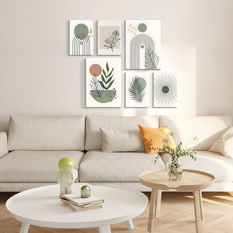 6 Piece No Frame Print on Canvas