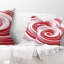«Beautiful Candy Cane Spiral» - Coussin imprimé abstrait