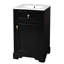 Meuble-lavabo de 20 pouces avec lavabo en céramique, porte à fermeture douce, tablette réglable et support de rangement fixé à la porte - idéal pour les petites salles de bain-2060600335