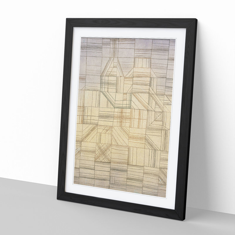 Variations by Paul Klee - Picture Frame Painting, 65cm H x 48cm W x 2cm D, Black Framed