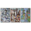 Magenta Garden - Ensemble de 3 reproductions encadrées sur toile-91887218-91887216