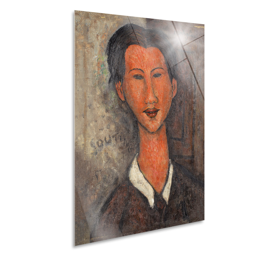 Wandbild Porträt von Soutine von Amedeo Modigliani