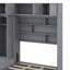 Grand lit escamotable mural avec armoire supérieure, tablettes et garde-robe-837721457