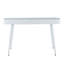 Bureau en acier blanc et bois blanc et naturel avec accents blancs