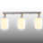 3 Lights Metal Body Glass Cap Semi Flush Mount