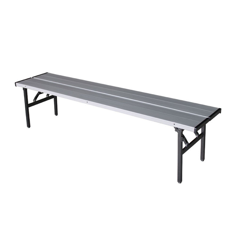Banc de jardin en acier thermolaqué, Gris, H 17,52 po x l 59,25 po x P 16,34 po