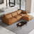 Orange Genuine Leather Modular Sofa cushion couch