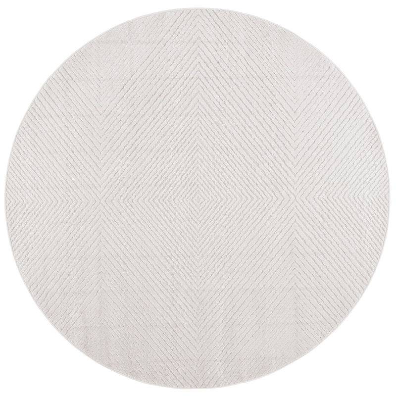 Keyona Performance Geometric Rug, Round 6'7"