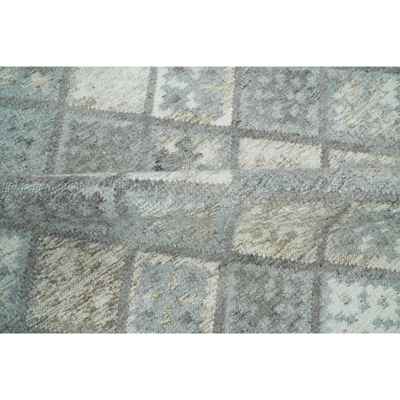 Tapis oriental gris / ivoire fait à la main Oriental, Rectangle 5 pi x 8 pi