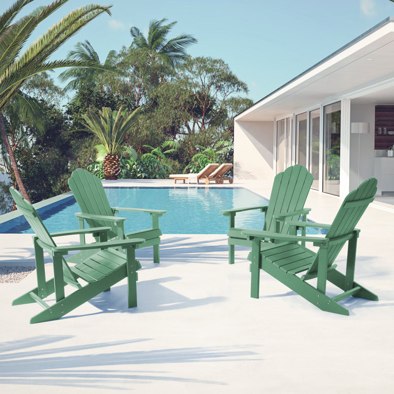Chaise Adirondack de HiPS résistante aux intempéries, Vert