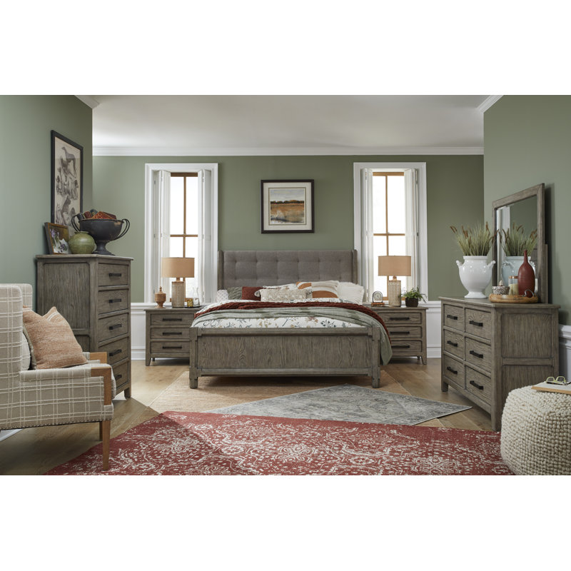 Exaucet King Upholstered Panel Bed, King