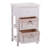 1-Drawer Nightstand with Two Removable Baskets, Storage Bedside Table