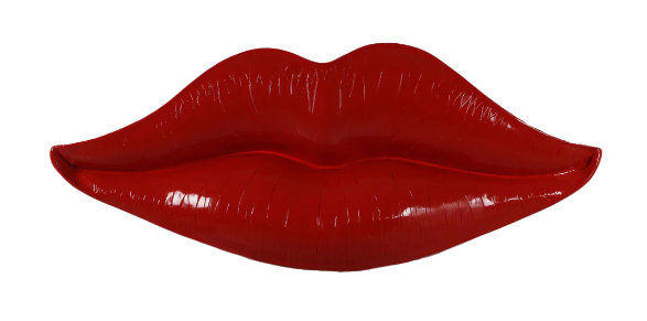 Jiayue Lips Red Wall Decor Prop Resin Statue