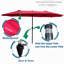 Parasol de marché avec manivelle Shanara