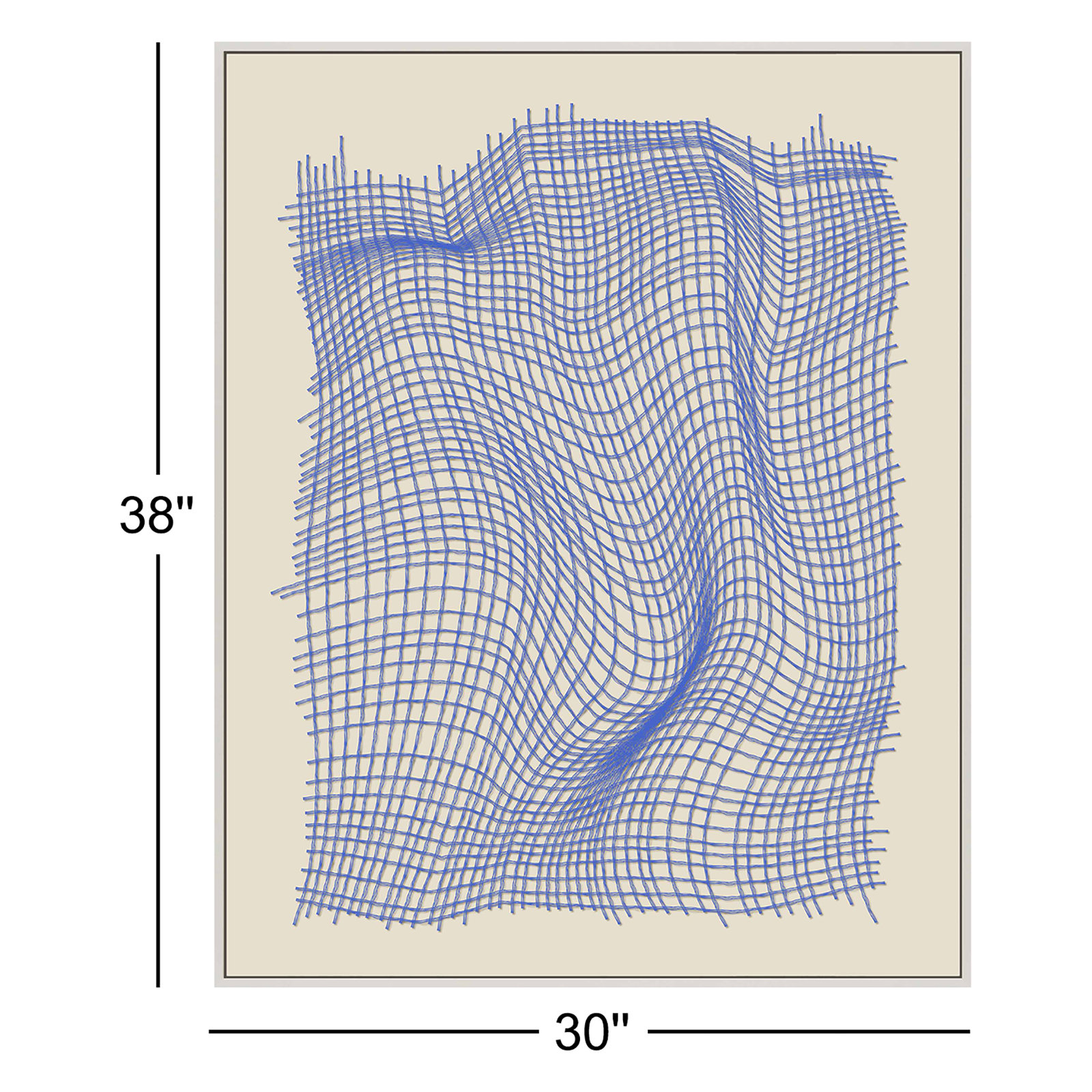Netting 2 Print by Jacques Pilon, White Single Structure Framed Canvas, 38" H x 30" W x 1.25" D