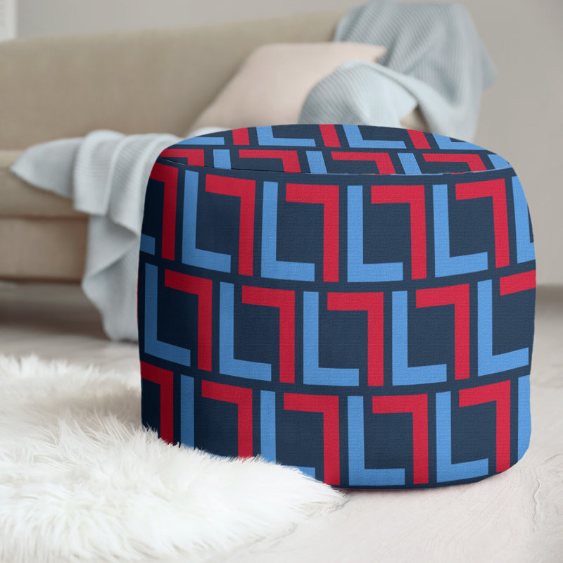 Repose-pieds 20,5 po, Bleu marine / bleu / rouge