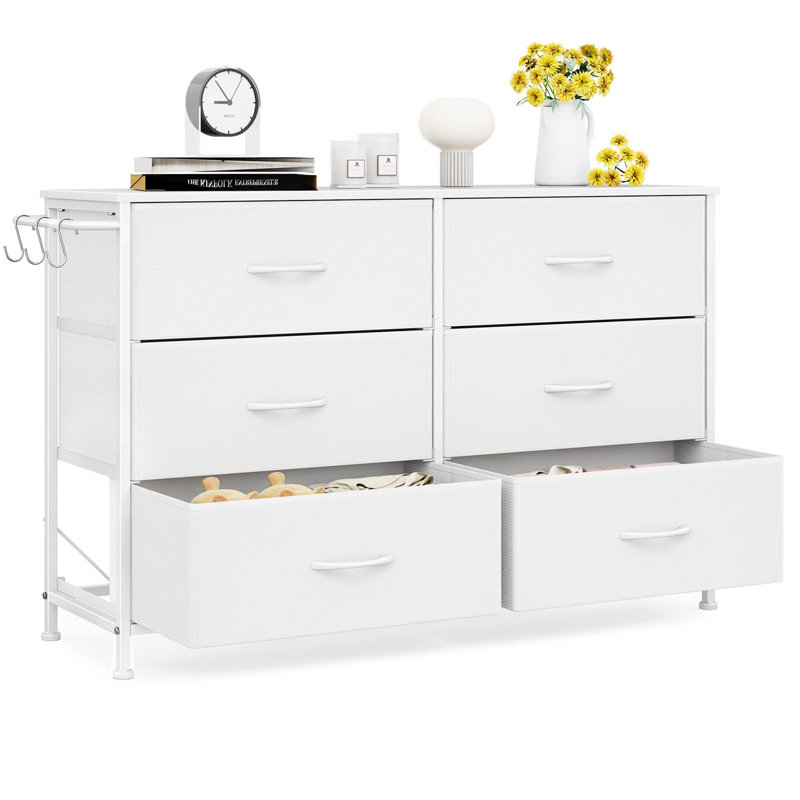 65 cm W Chest of 6 Drawers, White