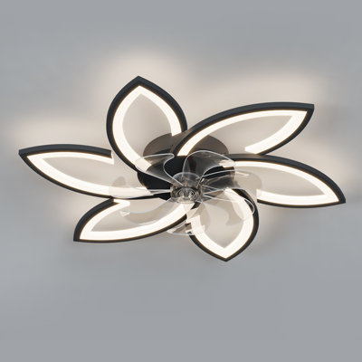 Ceiling Fan with Lights,Low Profile Ceiling Fan with Lights,Modern Dimmable Ceiling Light Fan