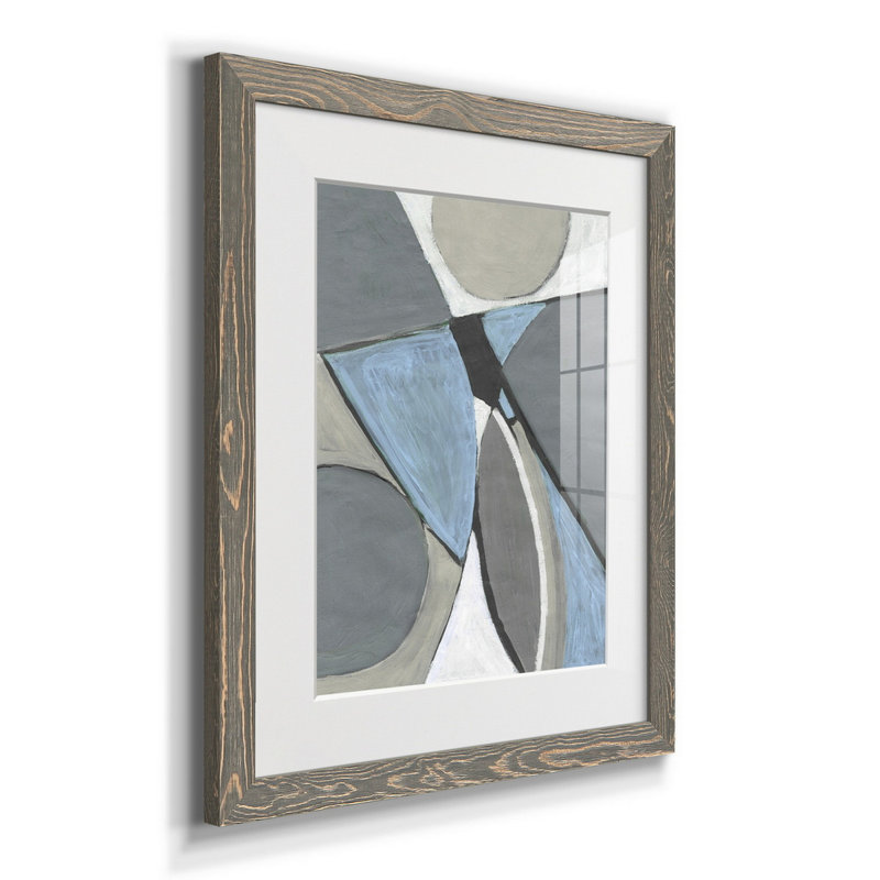 Millenium II - impression, H 24 po x l 18 po x P 1,5 po, Cadre en papier gris, Blanc