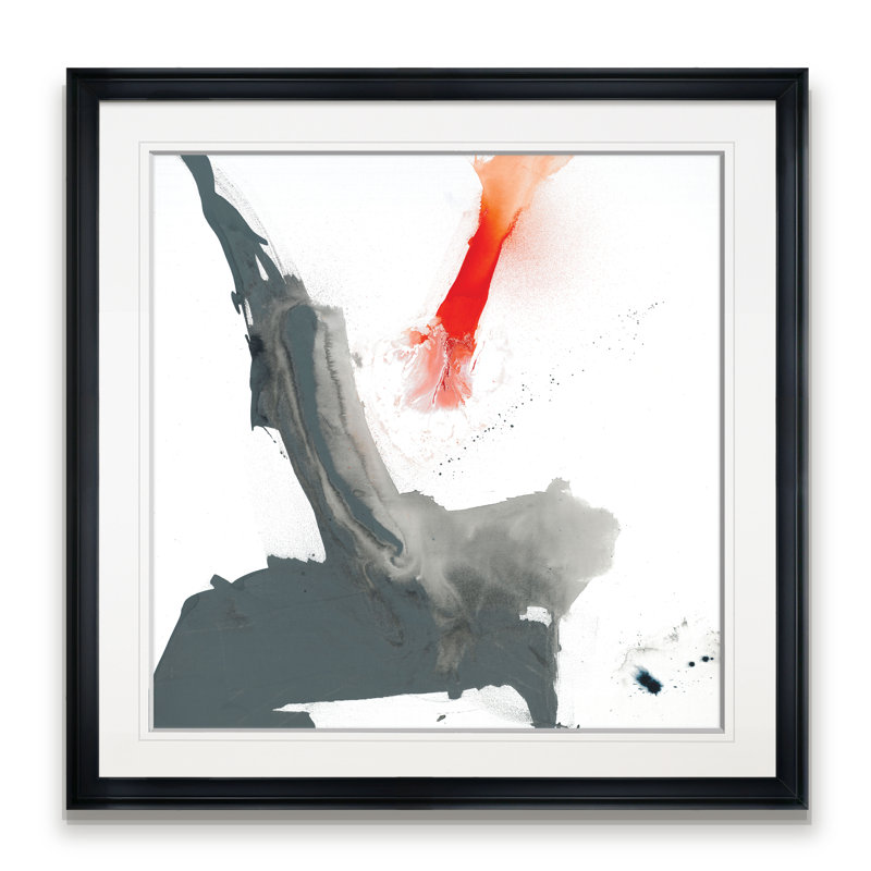 'Minimal II' Painting, 24" H x 24" W x 1.5" D, Black Framed