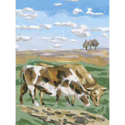 Two Cows II by Melissa Wang - Wrapped Canvas Print