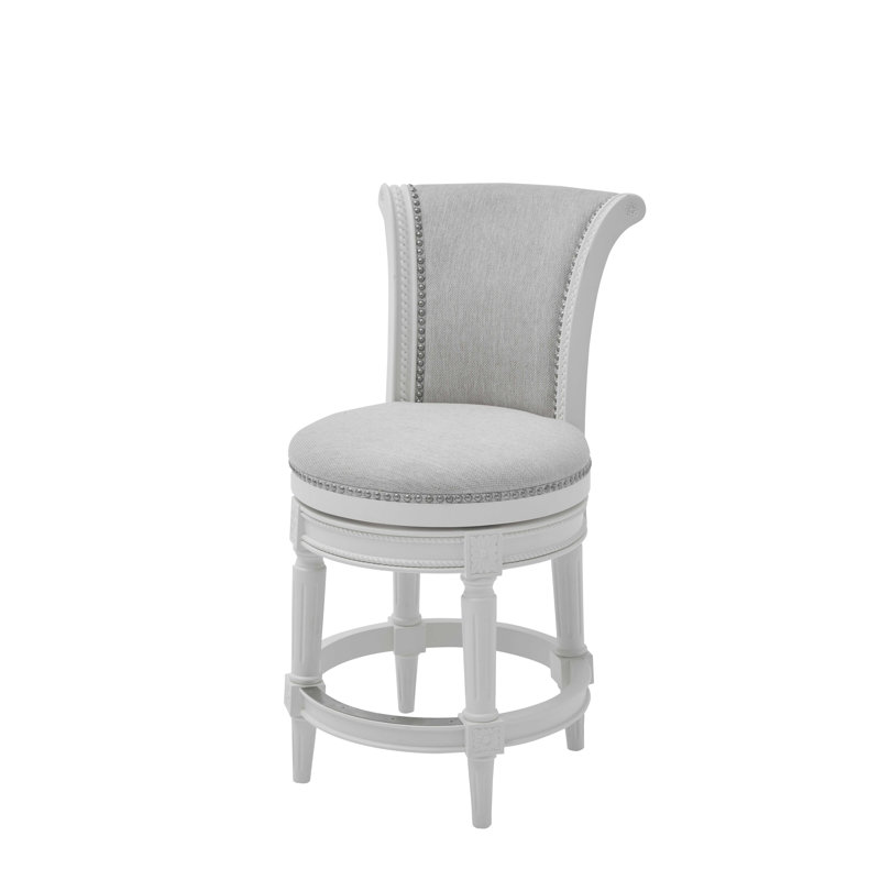 Upholstered Counter Stool with Solid Wood Frame, Counter Stool (24” Seat Height)