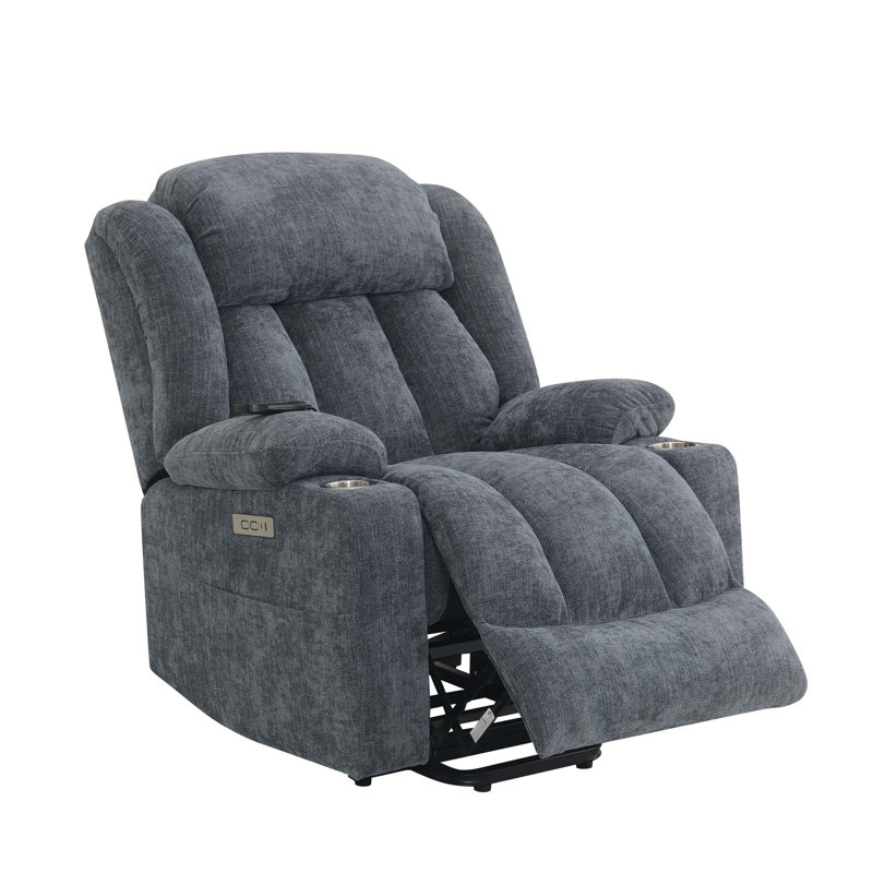 Fauteuil inclinable électrique Omarion en chenille avec fonction de levage, de chauffage et de massage